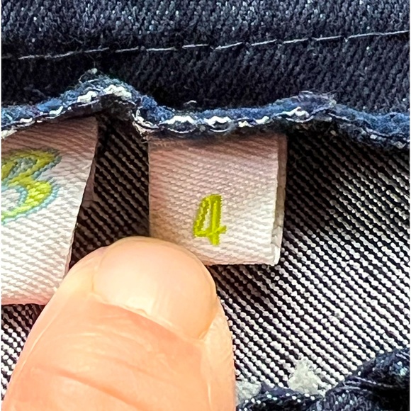 NWOT Lulu B Capri Denim Stretch Legging with Crystal Rivets Sz 4 - Picture 5 of 15